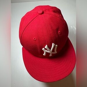 New Era 59FIFTY New York Yankees Fitted Hat - Red/White - Size 7 1/8